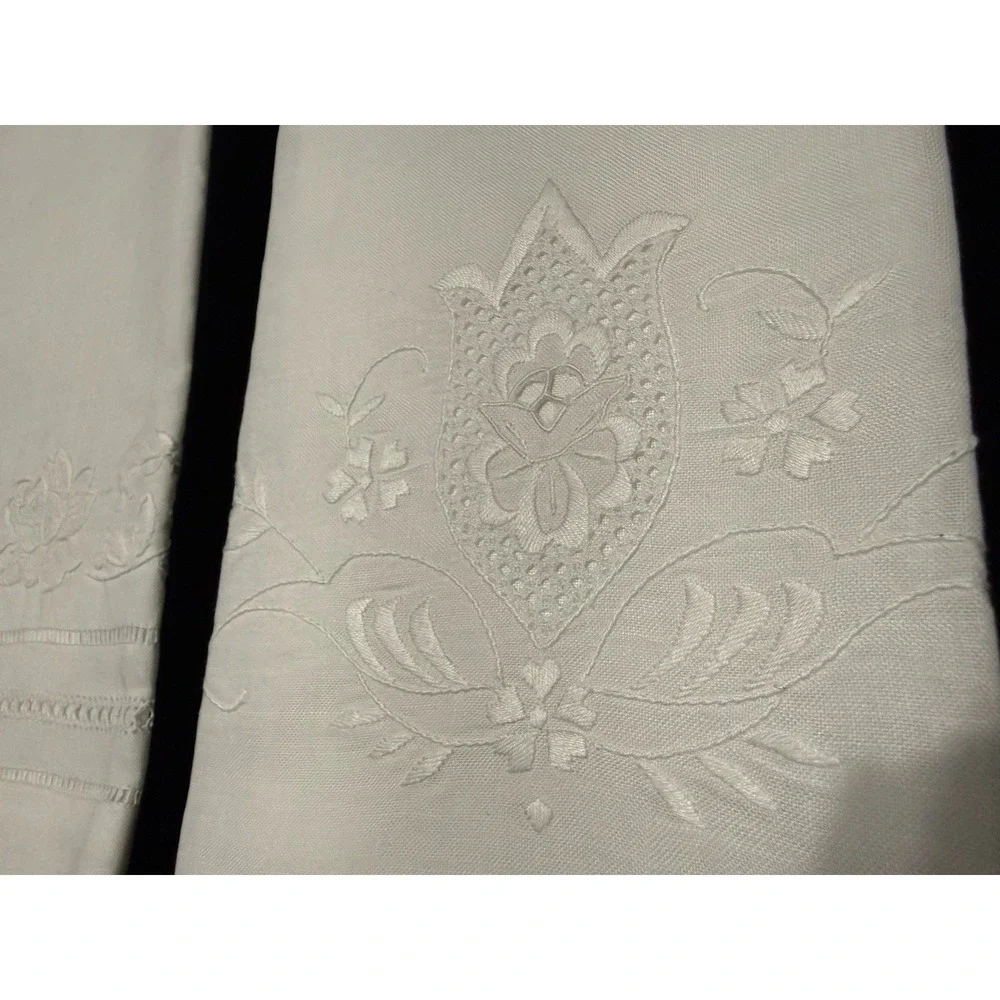 Lot of 3 NEW VTG Hand Towels Tea Kitchen Floral Grapes Embroidered Design Guest